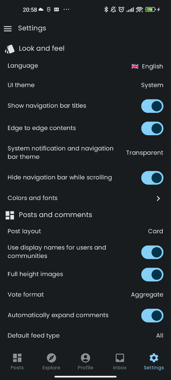 settings first part