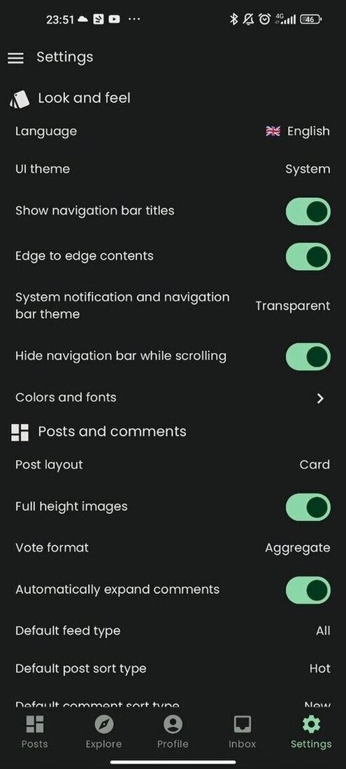 settings first part