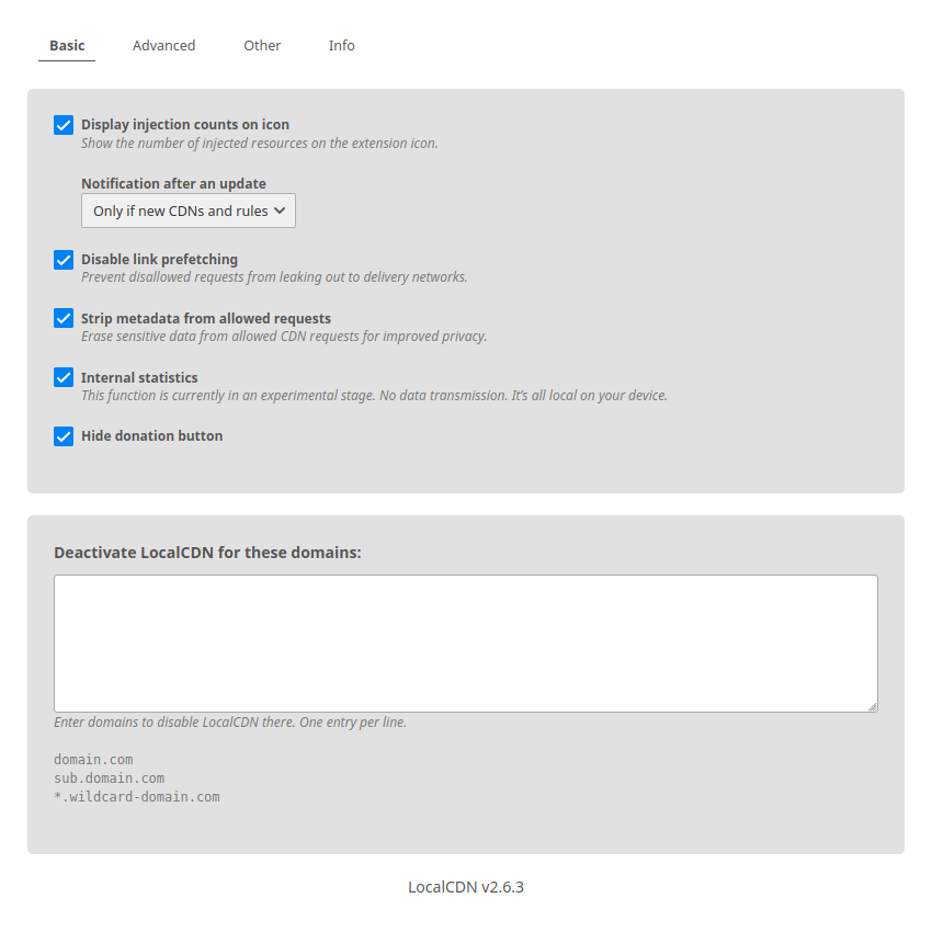 Settings (Basic)